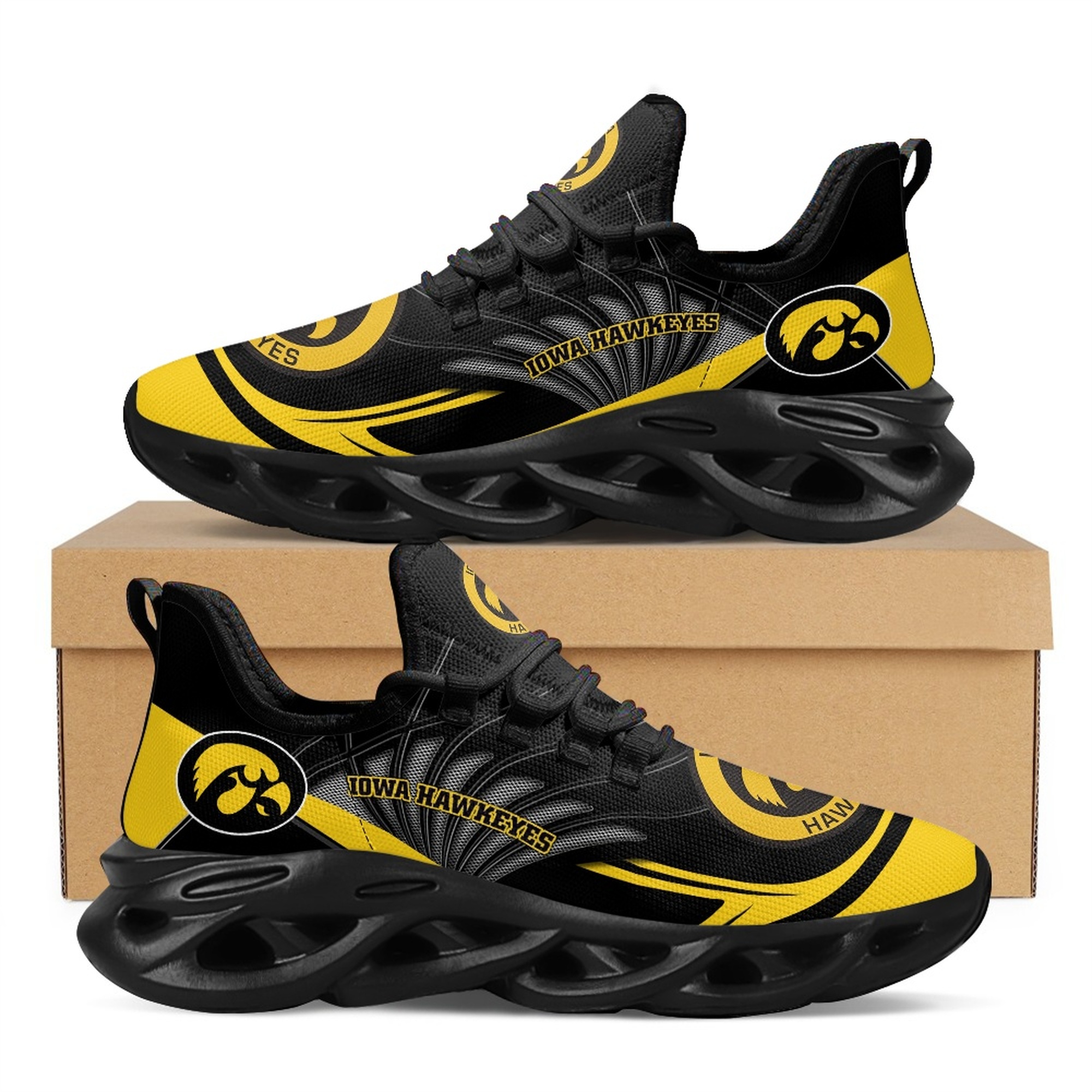 Women's Iowa Hawkeye Flex Control Sneakers 001